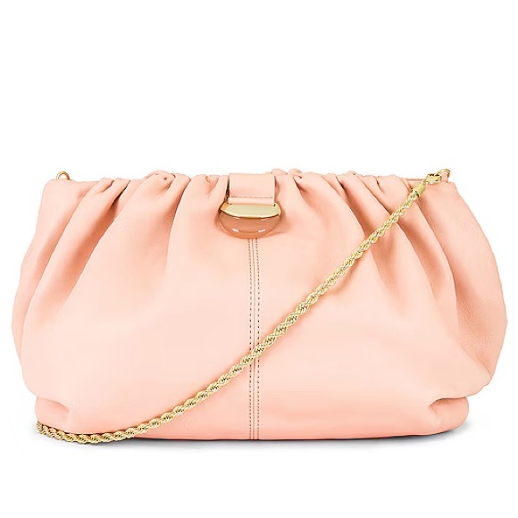 Loeffler Randall Ballet Pink Leather Clutch Bag w/ Gold Chain | NWT - Picture 2 of 6